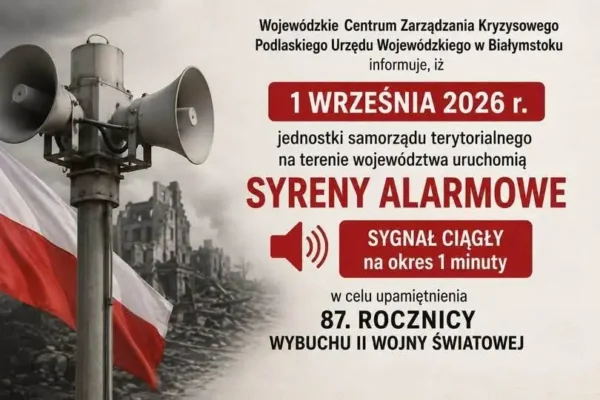 1 września zawyją syreny alarmowe w gminie Korycin. Uczcimy pamięć ofiar II wojny światowej