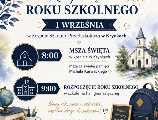 Uroczyste rozpoczęcie roku szkolnego w Krynkach z mszą świętą