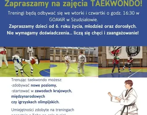 Zapisy na taekwondo w Szudziałowie do 4 września