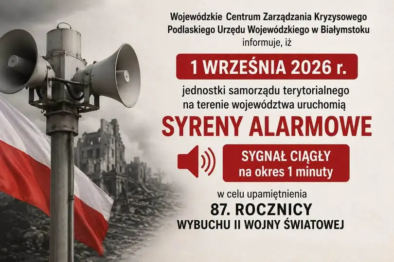 1 września zawyją syreny w Sidrze – upamiętnienie 87. rocznicy wybuchu II wojny światowej