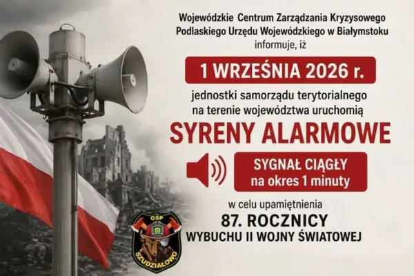 1 września w powiecie sokólskim zawyją syreny alarmowe