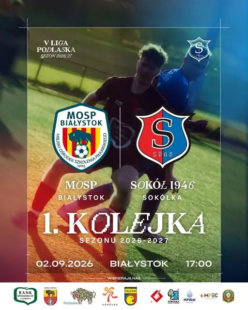 Piłkarze z Sokółki zagrają zaległy mecz z MOSP Białystok
