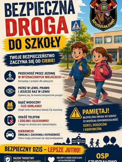 Rok szkolny 2026/2027: apel o ostrożność na drogach i rola pierwszej pomocy