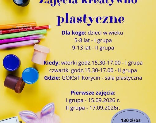 Zajęcia kreatywno-plastyczne dla dzieci w Korycinie – zapisy trwają