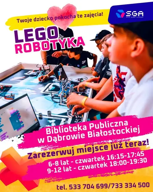 Bezpłatne zajęcia próbne z robotyki i programowania dla dzieci w Dąbrowie Białostockiej