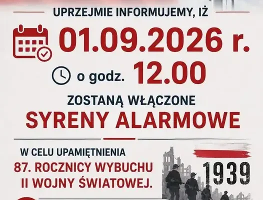 1 września zawyją syreny alarmowe w całej Polsce