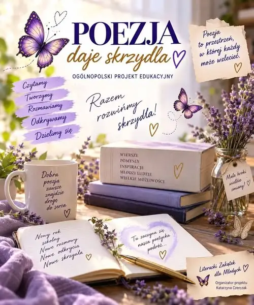 Szkoła zakwalifikowana do ogólnopolskiego projektu „Poezja daje skrzydła”