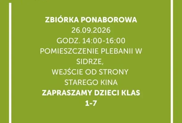 Zbiórka ponaborowa drużyny harcerskiej w Sidrze – już 26 września