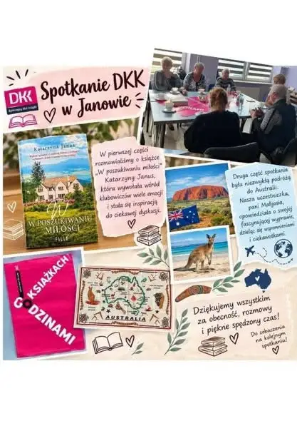 Dyskusyjny Klub Książki w Janowie: literatura i podróż do Australii