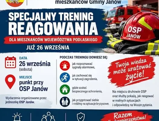 Trening reagowania w Gminie Janów – naucz się, jak działać w sytuacji zagrożenia