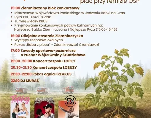 Ziemniaczane święto w Szudziałowie – muzyka, konkursy i potupaja do rana