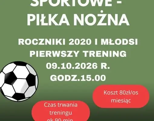 Rusza nabór na zajęcia piłkarskie dla najmłodszych w Korycinie