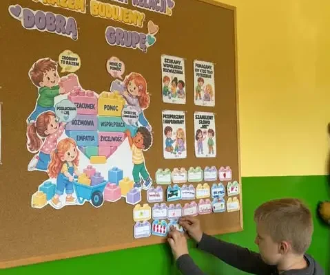 Tydzień Przeciwdziałania Przemocy Rówieśniczej – dzieci budowały „Mur Dobrych Gestów”