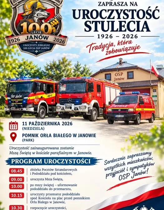 100 lat OSP Janów – historia, która zaczęła się od ludzi