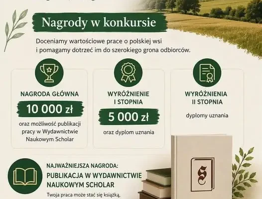 XVIII edycja konkursu „Polska wieś – dziedzictwo i przyszłość” – zgłoszenia trwają