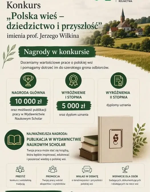 XVIII edycja konkursu „Polska wieś – dziedzictwo i przyszłość” – zgłoszenia trwają