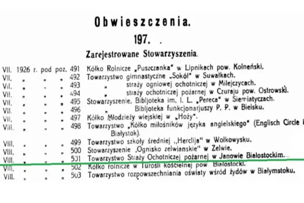 Janów świętuje 100-lecie Ochotniczej Straży Pożarnej