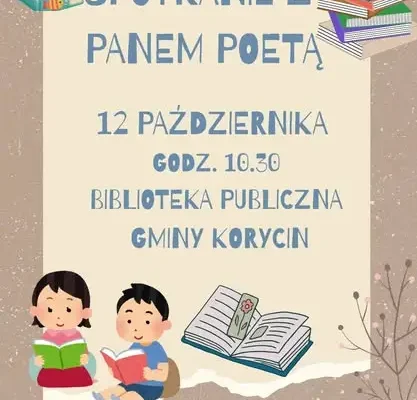 Spotkanie z Panem Poetą w bibliotece w Korycinie