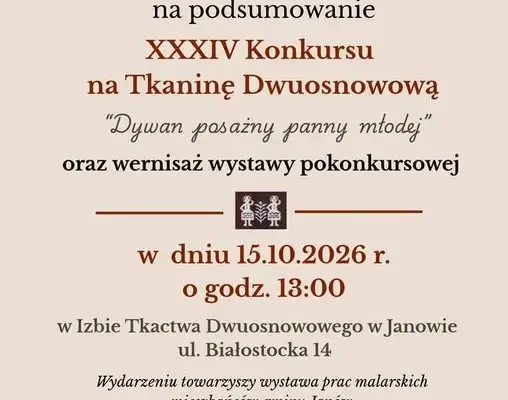 XXXIV Konkurs na Tkaninę Dwuosnowową w Janowie – znamy laureatów