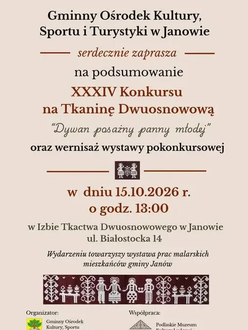 XXXIV Konkurs na Tkaninę Dwuosnowową w Janowie – znamy laureatów