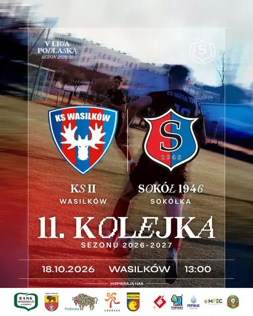 Sokół Sokółka zagra z niepokonanym KS II Wasilków w 11. kolejce
