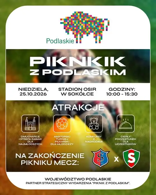 Piknik z Podlaskim w Sokółce – sportowe zakończenie sezonu na stadionie OSiR