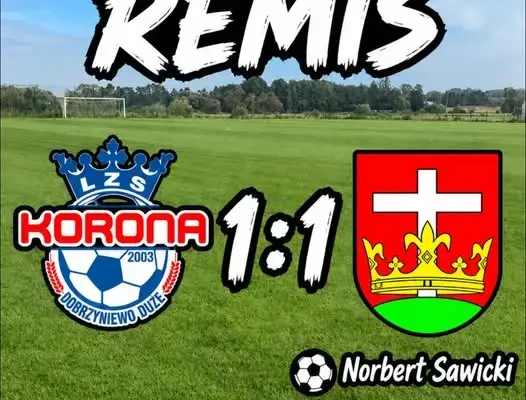 Remis 1:1 w meczu Konara Korycin z Koroną Dobrzyniewo Duże