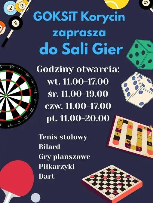 Sala Gier w Korycinie zaprasza od 5 listopada