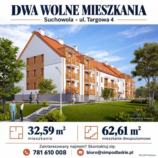 Suchowola: dwa mieszkania przy Targowej 4 czekają na najemców