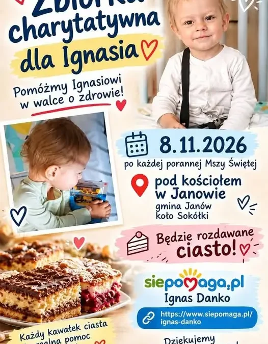 Ignaś z Gminy Janów walczy z nawrotem nowotworu mózgu – rusza zbiórka