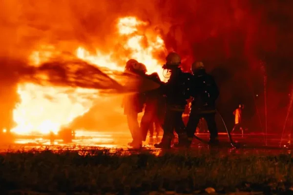 Pożar sadzy w kominie w Krynkach – interwencja trzech jednostek straży